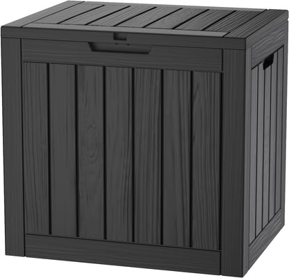 TARKARI 180 Gallon Lockable Resin Deck Box, Waterproof & UV-Resistant Outdoor Storage Box for Outdoor Cushion Storage, Garden Tools & Pool Accessories Storage, Gray
