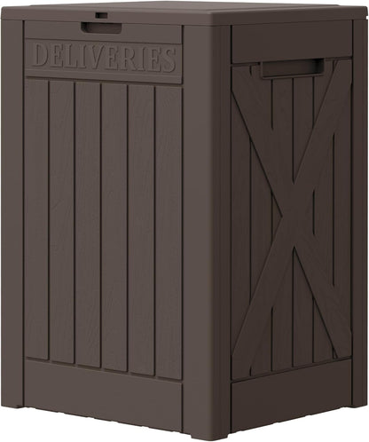 Greesum 82 Gallon Resin Deck Box All Weather Large Outdoor Storage for Patio Furniture, Toys, Garden Tools, Lockable, Black