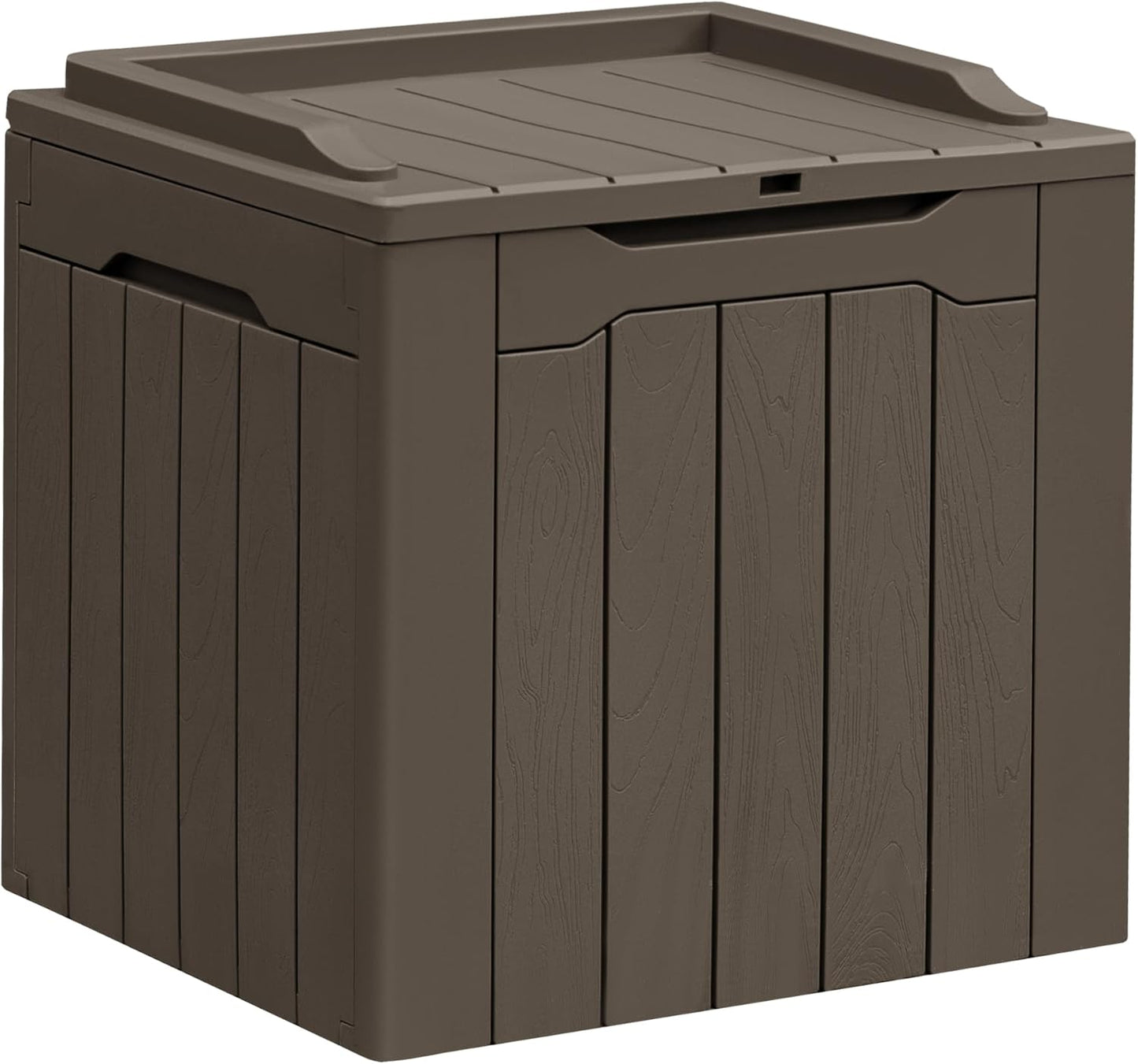 Greesum 82 Gallon Resin Deck Box All Weather Large Outdoor Storage for Patio Furniture, Toys, Garden Tools, Lockable, Black