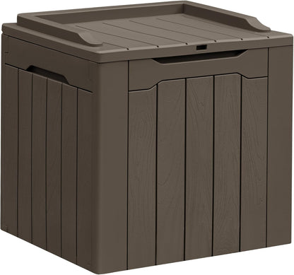 Greesum 82 Gallon Resin Deck Box All Weather Large Outdoor Storage for Patio Furniture, Toys, Garden Tools, Lockable, Black