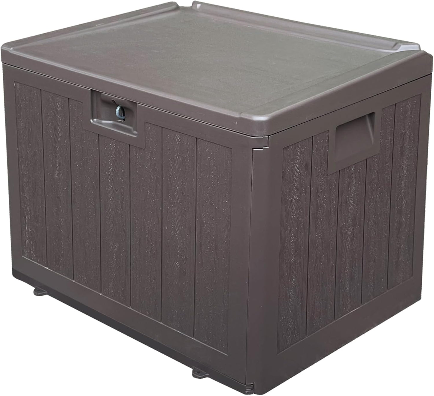 TARKARI 180 Gallon Lockable Resin Deck Box, Waterproof & UV-Resistant Outdoor Storage Box for Outdoor Cushion Storage, Garden Tools & Pool Accessories Storage, Gray