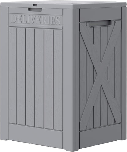 Greesum 82 Gallon Resin Deck Box All Weather Large Outdoor Storage for Patio Furniture, Toys, Garden Tools, Lockable, Black