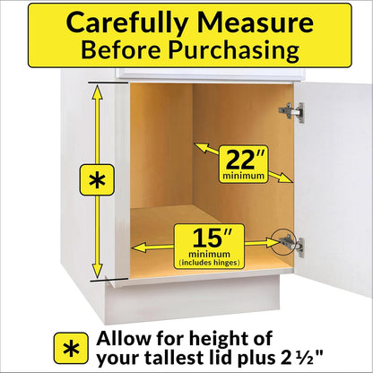 LYNK PROFESSIONAL® Pull Out Pot Lid and Cookie Sheet Organizer Rack for Cabinet - Lifetime Ltd. Warranty - Sliding Kitchen Organizers – Pans, Lids, and Tray Storage - 14W x 21D, Extra-Large, Chrome