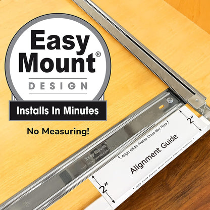 LYNK PROFESSIONAL® Pull Out Pot Lid and Cookie Sheet Organizer Rack for Cabinet - Lifetime Ltd. Warranty - Sliding Kitchen Organizers – Pans, Lids, and Tray Storage - 14W x 21D, Extra-Large, Chrome